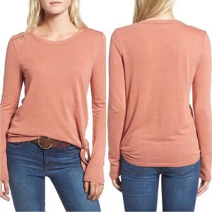 Madewell Soundcheck Side Orange Tee Size Large L # G9150